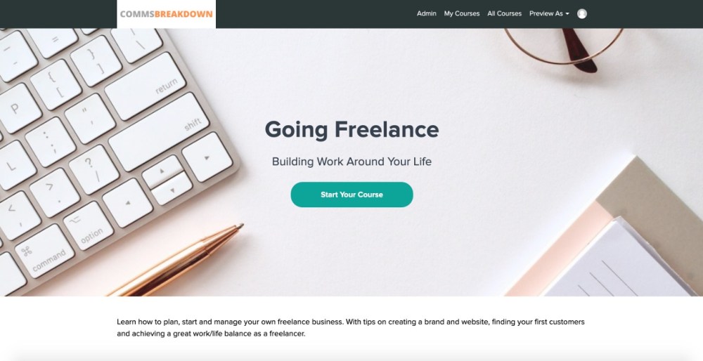 Going Freelance, freelance, freelancing, freelancer, self-employed, solopreneur, digital nomad, online course, online learning, learning